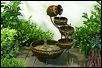 brown ceramic cascade fountain