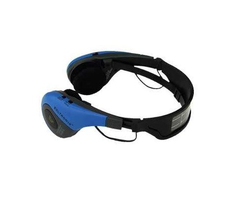 Solar headphone radio