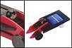 Press for a larger picture Red solar car