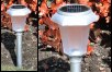 Silver solar garden light