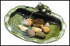 green frog water feature