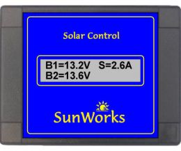 Sunworks 15A Dual Battery Solar Controller with Display Sunworks 15A Dual Battery Solar Controller with Display