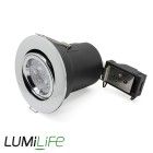 LUMiLife Tilted Fire Rated Downlight Fitting with Bulb Included - Chrome
