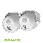 Mr Beams Mini Wireless Light & Motion-Sensor LED Spotlight - Battery-Operated - White - Pack of 2