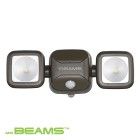 Mr Beams Wireless Motion Sensor LED Dual Head Spotlight - Battery-Operated - Dark Brown