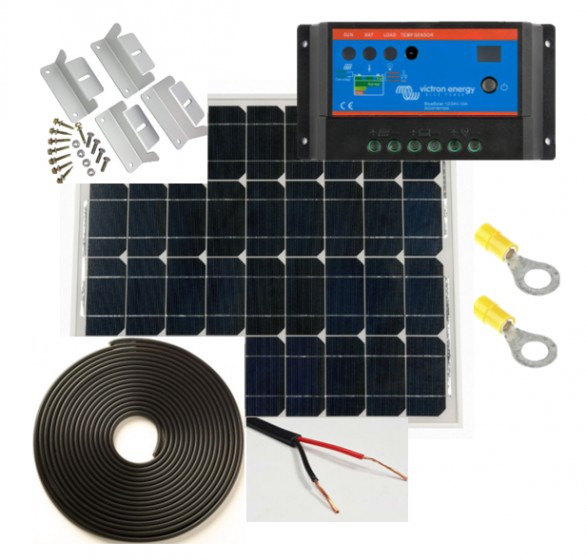 55w Solar Panel Diy Kit Inc Cables Controller Home Leisure Select The Professionals Power - Solar Power For Homes Diy Kits