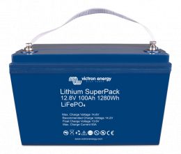 Lithium SuperPack 12.8V 100Ah 1280Wh (front-angle)